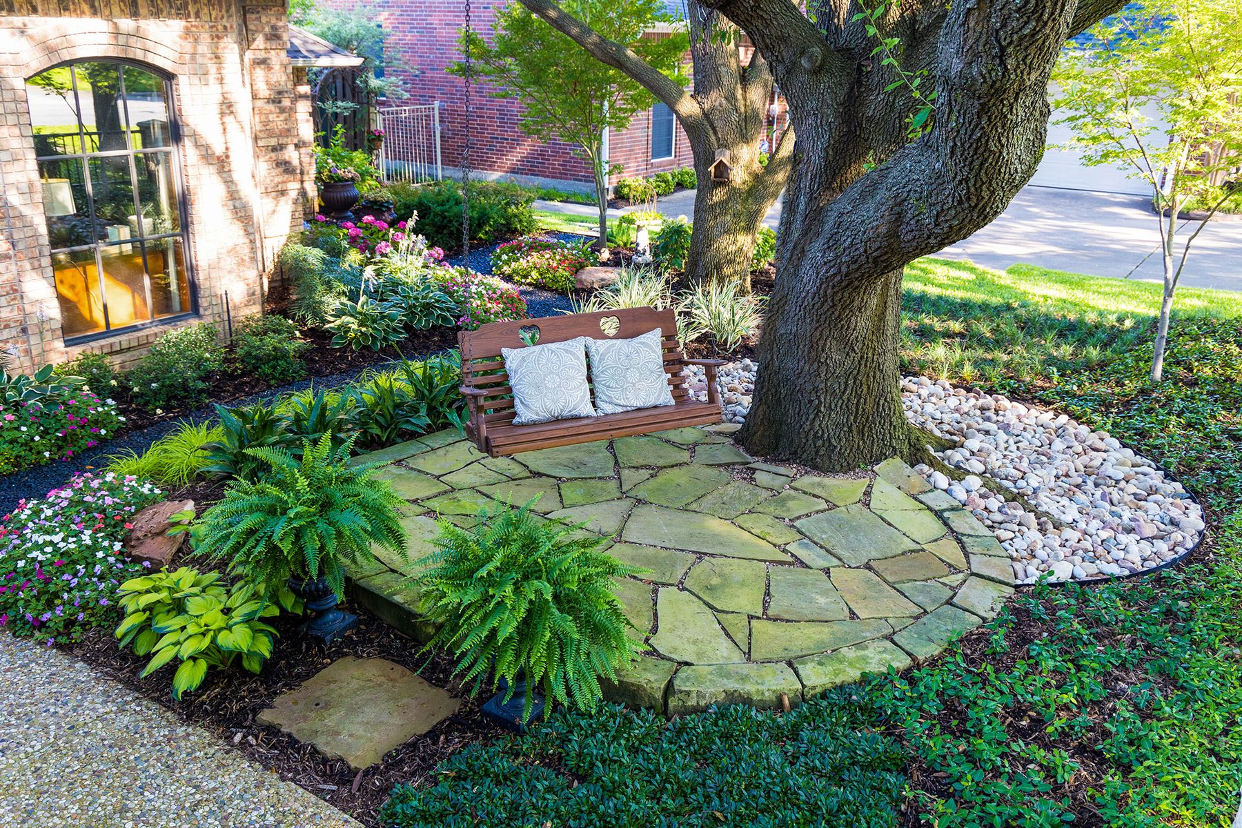 Cain Residence Front Tree Swing